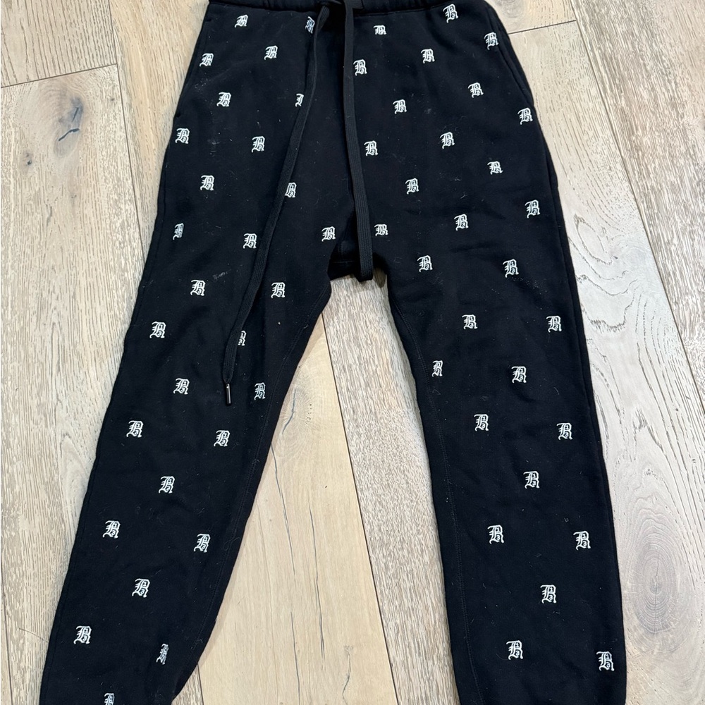 R13 Black Joggers with White Accents sz small